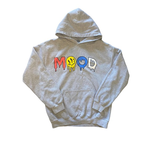 Gildan Heavy Blend Gray‎ "MOOD" Hoodie Size Medium